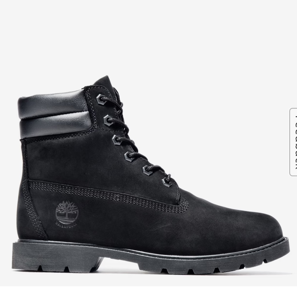 Timberland Linden Woods 6in Waterproof Boot Black Nubuck Size 7.5 M NWT